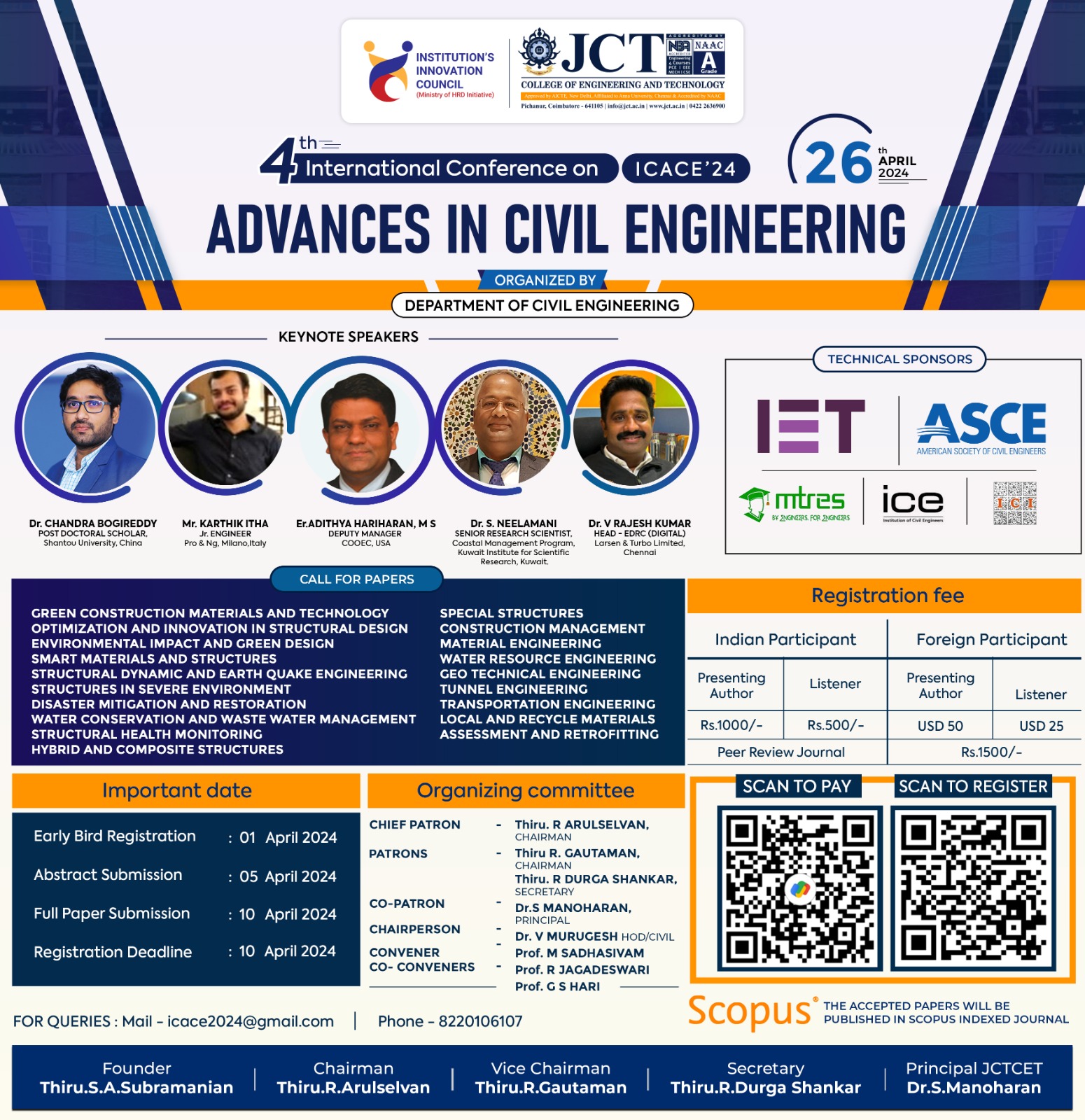 4th International Conference on Advances in Civil Engineering(ICACE'24)